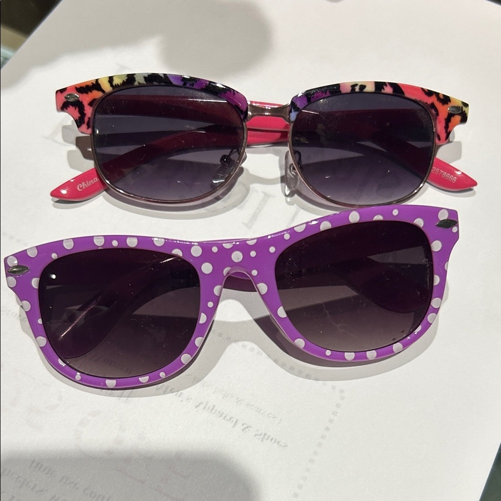 Purple and Pink Sunglasses Set